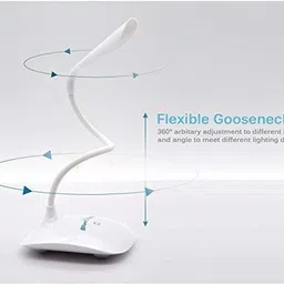 fivanio Power Plus Flexi Swan Led Lamp with touch sensor Emergency Recharge Study Lamp image 3