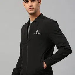 yaqr Men Solid Sports Jacket image 3