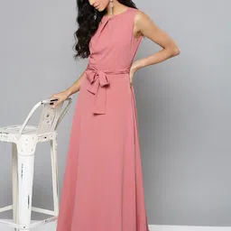 harpa Women A-line Pink Maxi/Full Length Dress image 2