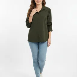 kagul Women Regular Fit Solid Spread Collar Formal Shirt-picture-26