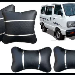 peeps store Black, Silver Leatherite Car Pillow Cushion for Maruti Suzuki-picture-22