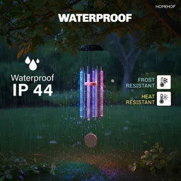 Homehop Solar Lights Outdoor Waterproof Bubble Column Windchime Decorative Hanging Lamp image 2