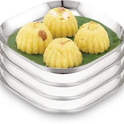 16cm, Square Halwa/ Dessert/ Snacks plate, Set of 4, Mirror Polish, Heavy Weight Chutney Plate-image-18