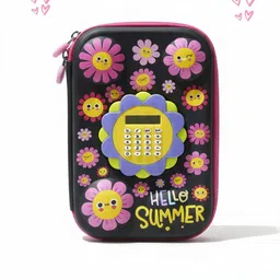 kridaya New 3D Flower, pencil case, with calculator Art EVA Pencil Box-picture-29