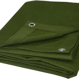 duraplast HEAVY DUTY WATERPROOF CANVAS TIRPAL 500GSM 12X18 Tent - For 2 person-picture-15