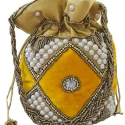 sunvika house Women Yellow Potli-picture-26