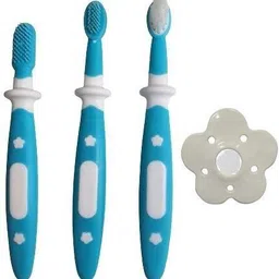 luvlap Baby 3 Stage Training Toothbrush Set with Anti Choking Shield, BPA Free, Soft Toothbrush-picture-25