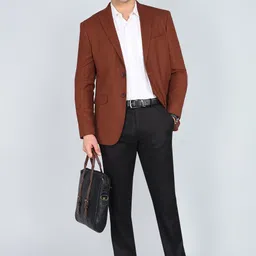 peter england Men Solid Tuxedo Style Formal Blazer image 2