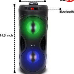ME&U Musical pro 4inch*2/ 8 hours play time BT TWS Mic RGB light FM USB AUX 40 W Bluetooth Party Speaker image 3