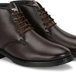 aadi Men's Synthetic Leather Comfortable Lightweight Officewear Lace Up Ankle Formal Boots For Men image 5