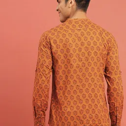 dimmy Men Animal Print Cotton Blend A-line Kurta image 3