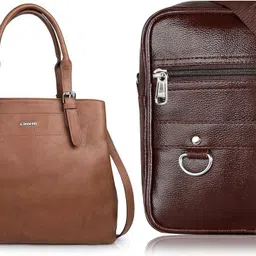 cimoni Women Brown, Tan Shoulder Bag image 1