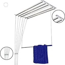 Steel Ceiling Cloth Dryer Stand 4 Feet x 6 Pipes With Metal Bracket/ Channel-image-51