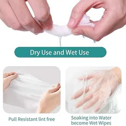 cyma Dry Wipes for Baby and Adults Ultra Soft wipe, 200 wipes (Pack 4) - 8" x 8" Travel Size - Non-Moistened Cleansing Cloths for Adults, Incontinence, Baby, Body ,and Beauty image 5