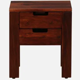 woodsworth from pepperfry Enkel Sheesham Wood Bedside Table in Scratch Resistant Honey Oak Finish With Drawers image 4