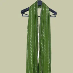 ufashion Chiffon Printed Green Women Dupatta image 3