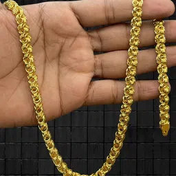 rkb sales 1gm gold plated High Quality Indian Polished chain “20” Inch for men Gold-plated Plated Alloy Chain-picture-33