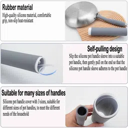 homefast Silicone Pot Handle Sleeve for Cast Iron Frying Pan Handle Hot Holder Grip Fry Pan 19 cm diameter 0 L capacity image 3