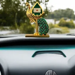 astramart GOD MURUGAR MAYIL VEL FOR POOJA ROOM, OFFICE TABLE , CAR DASHBOARD ETC Decorative Showpiece - 8.5 cm image 5