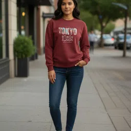 flyind vogue outfit Women Full Sleeve Printed Sweatshirt image 5