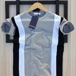 jaqque Men Colorblock Round Neck Polyester Grey T-Shirt-picture-36