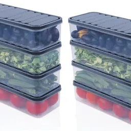 insew Plastic Fridge Container for Kitchen ,Vegetable ,Fruits Box Storage Basket image 1