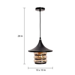 foziq Amora Black and Gold Metal Hanging Light image 4