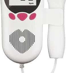 accutrust Fetal Doppler Baby Heartbeat Monitor for Pregnant Women White Fetal Doppler image 1