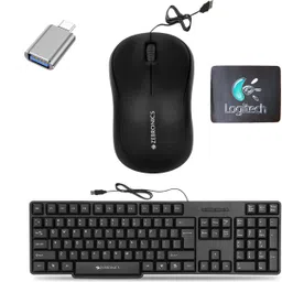Mophonics Wired K20 Keyboard, Mouse, MousePad & C-OTG (Set of 4) Combo Set-picture-10
