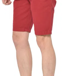 studio nexx Solid Men Red Chino Shorts image 2