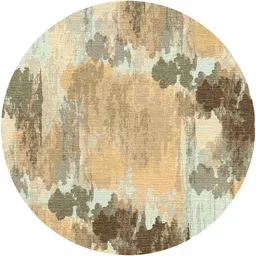 the weaver Brown Abstract Wool 5 ft x 5 ft Hand Tufted Carpet image 2