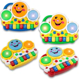 e tail Musical Drum & Electronic Piano Keyboard Toy with Animals Sounds & Light Effects-picture-28