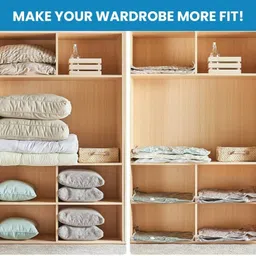 jerito Vacuum Compression Storage Bags With Hand Pump - Jumbo, 5-Pack Travel Storage Vacuum Bags image 2