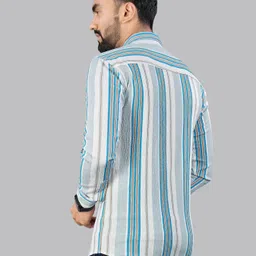 metronaut Men Regular Fit Striped Spread Collar Casual Shirt image 3
