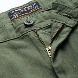 the indian garage co. Solid Men Green Chino Shorts image 4