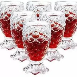 convoke (Pack of 6) Pineapple Shape Crystal Clear Glass Set Whisky Glass-picture-21