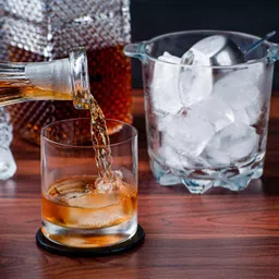 okechuku (Pack of 4) 101_New4_ bb round whiskey glass pack of 4_okechuku pack of 4 Glass Set Water/Juice Glass image 2