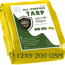 12ft X 9ft, 200GSM | Heavy Duty Water Proof Tarpaulin Sheet multipurpose Tent - For Camping, Construction Sites-image-3