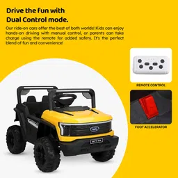 jammbo Rechargeable Battery-Powered Kids Ride-On X1 Jeep with Music,Lights & Remote Jeep Battery Operated Ride On image 5