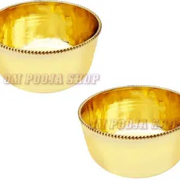om pooja shop Brass Storage Bowl Bowl for Nevedhya set of 2-picture-40