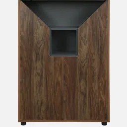 casacraft from pepperfry Cindy Shoe Cabinet In Natural Walnut Colour image 5