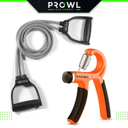 prowl by Tiger Shroff Double Toning Resistance Tube & Hand Power Gripper for Workout Resistance Tube-picture-21