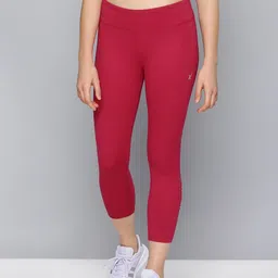 hrx by hrithik roshan Solid Women Red Tights image 3