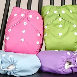 smilykid Pack Of 2 Reusable Cloth Diapers Washable, Adjustable Size with Insert Pads image 2
