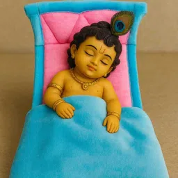 radhay krishna Krishna ji Pink Bed Deity Ornament-picture-43