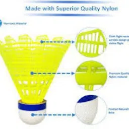 ionex Double Shaft Multicolor Set Of 2 Piece Badminton Racket With 3 Piece Plastic Shuttle Badminton Kit image 4