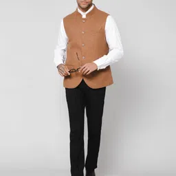 cantabil Self Design Men Waistcoat image 5