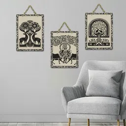 artvibes Artistic Animal Theme Wall Art For Living Room & Bedroom (WH_9696N) Pack of 3 image 2