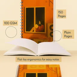 spectrumnotebook A5 Size Dairy A5 Diary PLAIN AND UNRULLED 150 Pages image 2