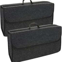 jvcv 2 PACK Large Car Trunk Boot Organizer Car Storage Anti Slip Car Accessories Trunk Organizer-picture-37